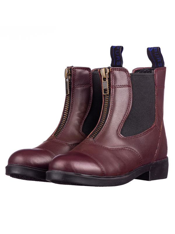 Oxblood Toddler Riding Boots with Zips